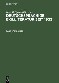 Deutschsprachige Exilliteratur seit 1933. 3,4. USA ; Teil 4