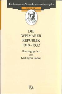 Die Weimarer Republik : 1918 - 1933
