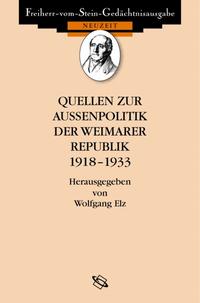 Quellen zur Außenpolitik der Weimarer Republik : 1918-1933