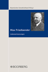 Max Friedlaender - Lebenserinnerungen