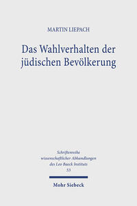 Das Wahlverhalten der jüdischen Bevölkerung : zur politischen Orientierung der Juden in der Weimarer Republik