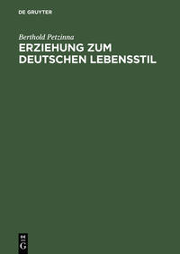 Erziehung zum deutschen Lebensstil : Ursprung und Entwicklung des jungkonservativen "Ring"-Kreises 1918 - 1933