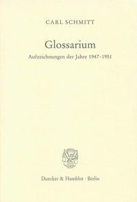 Glossarium : Aufzeichnungen der Jahre 1947 - 1951