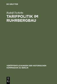 Tarifpolitik im Ruhrbergbau, 1918-1933