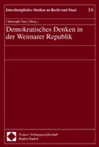 Demokratisches Denken in der Geschichtswissenschaft der Weimarer Republik